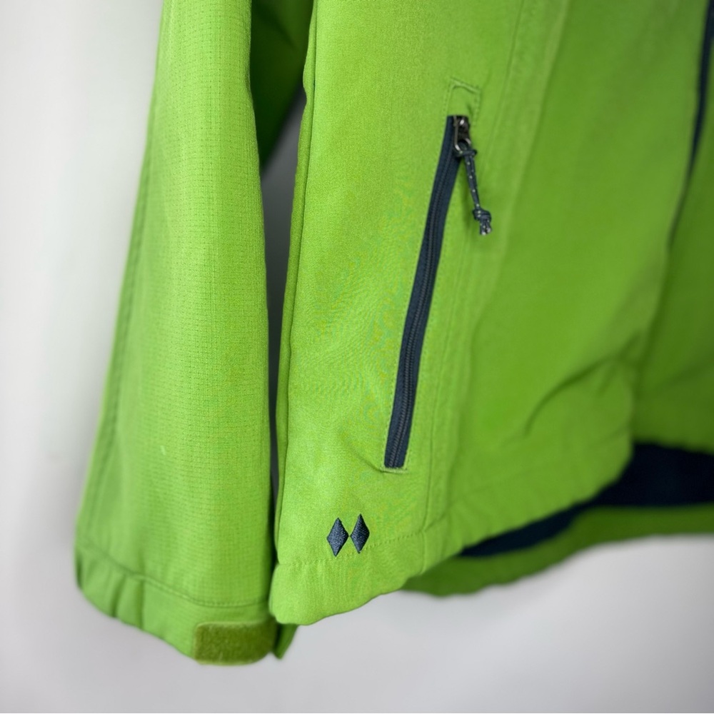Black Diamond Soft Shell Fleece Lined Hooded Jacket SMALL lime green - Picture 3 of 9